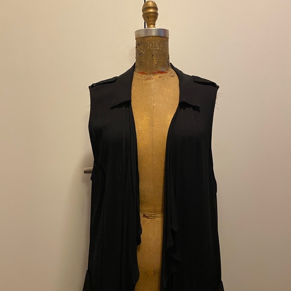 Zara Black Chiffon Duster Size M - Picture 11 of 13